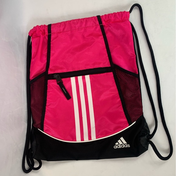Adidas‎ Alliance II Sackpack Sling Backpack School College Sport Alliance Pink - Picture 1 of 12